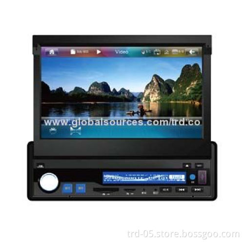 One DIN In-dash/Car DVD Player with 7-inch TFT Screen Motorize